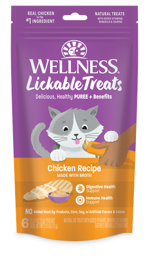 Wellness Lickable Cat Treat Chicken 2.5oz - Pet Food Warehouse
