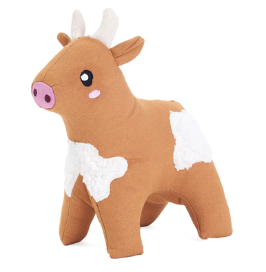 Zippy Paws Dog Toy Cotten Cuddler Cow - Pet Food Warehouse