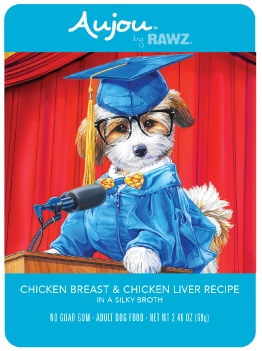 Rawz Aujou Chicken & Chicken Liver Pouch Dog Food 2.5oz - Pet Food