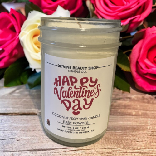 “Happy Valentine’s Day” Coconut/Soy Wax Candle