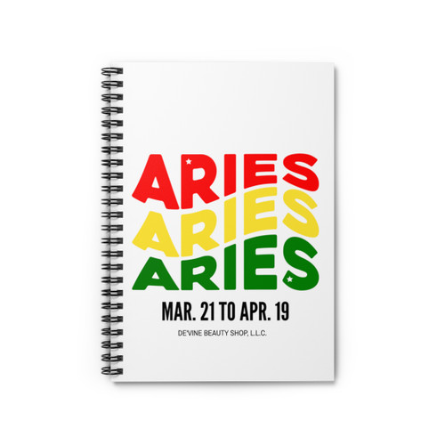 Aries Astrology Spiral Notebook - Ruled Line