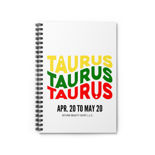 Taurus Astrology Spiral Notebook - Ruled Line