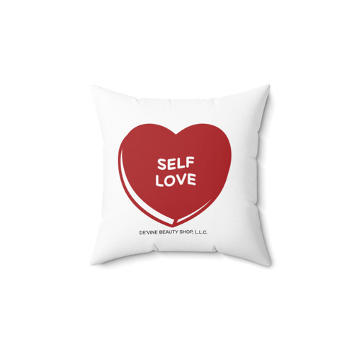 "Self-Love" Double Sided Faux Suede Throw Pillow 