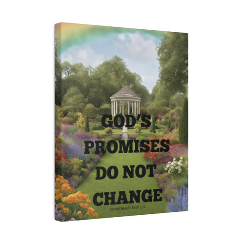 "God's Promises Do Not Change" Matte Canvas Wall Art