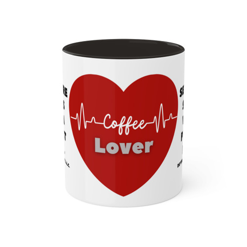 "Coffee Lover" Coffee Mug - (White & Red)