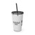 "Real King" Tumbler with Straw, 16oz - (White & Black)