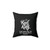 "Real King" Double Sided Faux Suede Throw Pillow (Black & White)