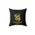 "Real King" Double Sided Faux Suede Throw Pillow (Blue, Black & Gold)
