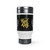 "Real King - To Be A Real King You Must First Be Kind To Yourself" Stainless Steel Travel Mug with Handle, 14oz - (Black, Gold & White)