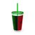 "Real King - To Be A Real King You Must First Be Kind To Yourself" Tumbler with Straw, 16oz - Brand Colors