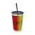 "Real King - To Be A Real King You Must First Be Kind To Yourself" Tumbler with Straw, 16oz - Brand Colors