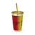 "Real King - To Be A Real King You Must First Be Kind To Yourself" Tumbler with Straw, 16oz - Brand Colors