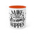 "Make Your Dreams Happen" Coffee Mug - (White & Black)