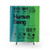 Human Being Ingredients Shower Curtain - Blue/Green Gradient & Black