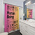 Human Being Ingredients Shower Curtain - Pink/Yellow Gradient & Black