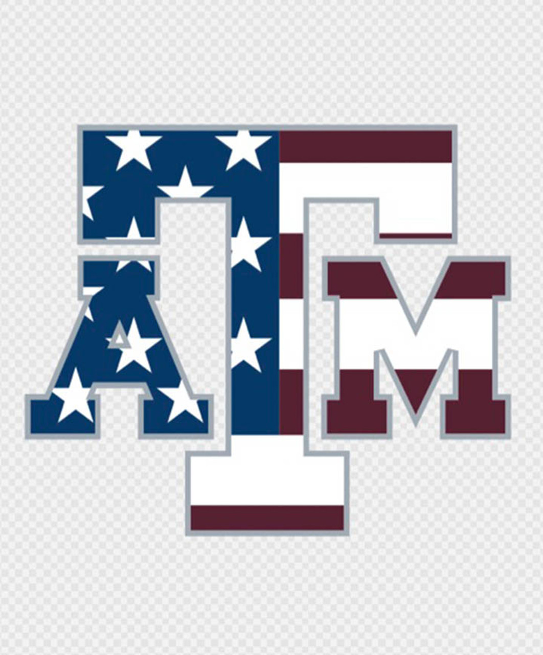 Texas A&M Aggies 5 x 5 Gig 'Em Aggies in Texas Decal | Maroon & White