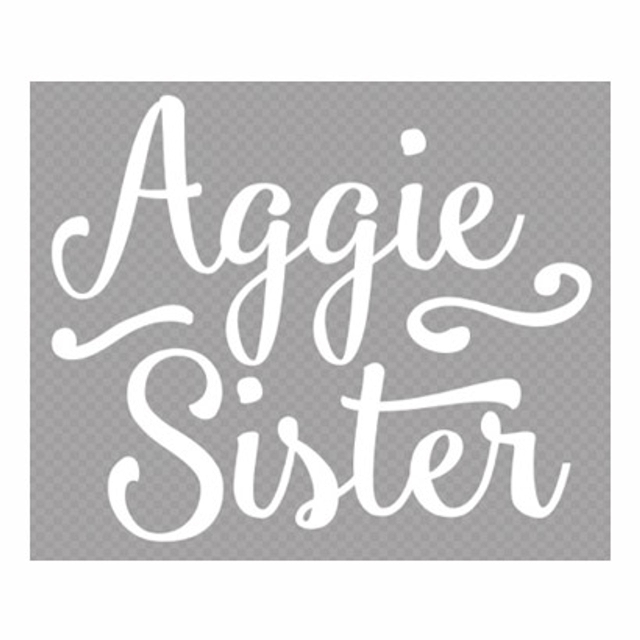 Texas A&M Aggies 4.5 x 3.75 Sister Decal  White - The Warehouse at C.C.  Creations