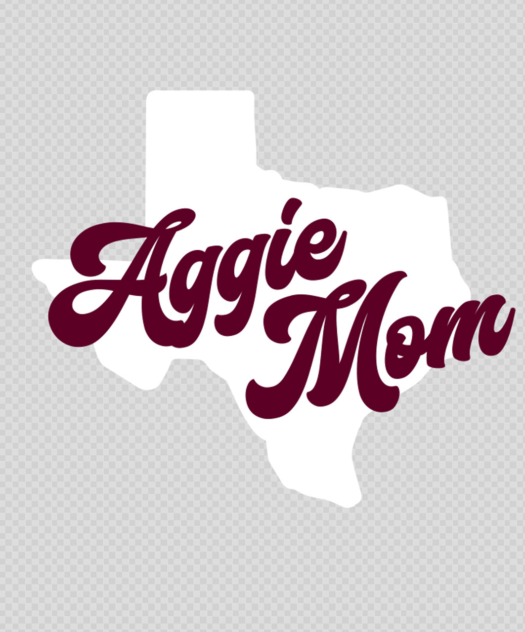 Texas A&M Aggies 5 x 5 Gig 'Em Texas Decal | Maroon, White & Blue