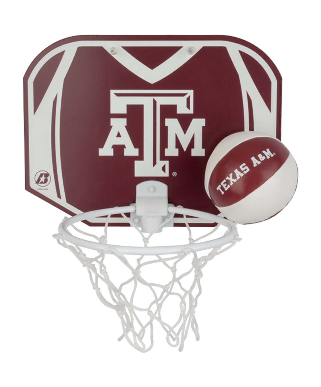 Texas A&M Aggies Basketball Hoop Active Short Sleeve Heather Grey