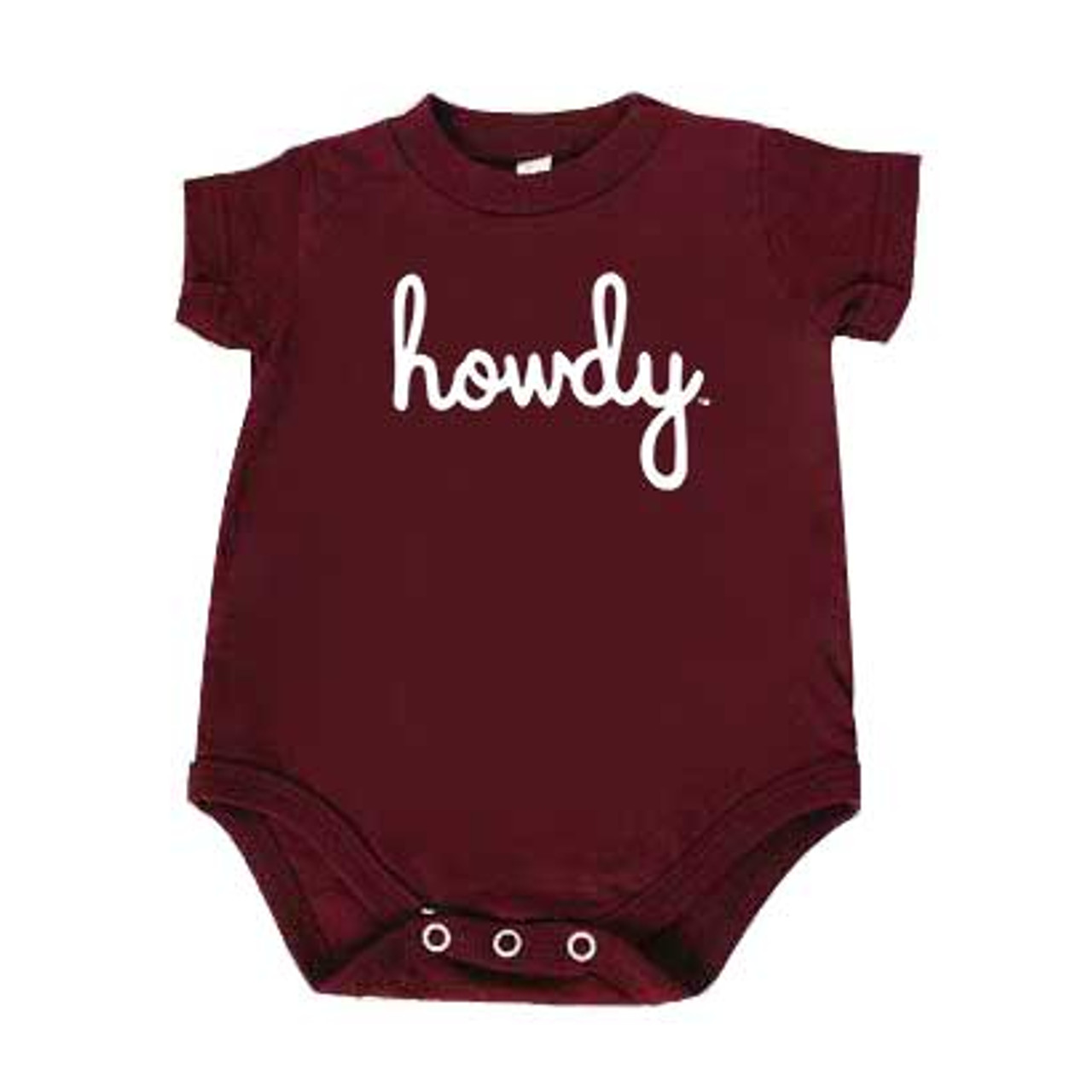 Texas A&M Aggies Infant Maroon And White Howdy Onesie