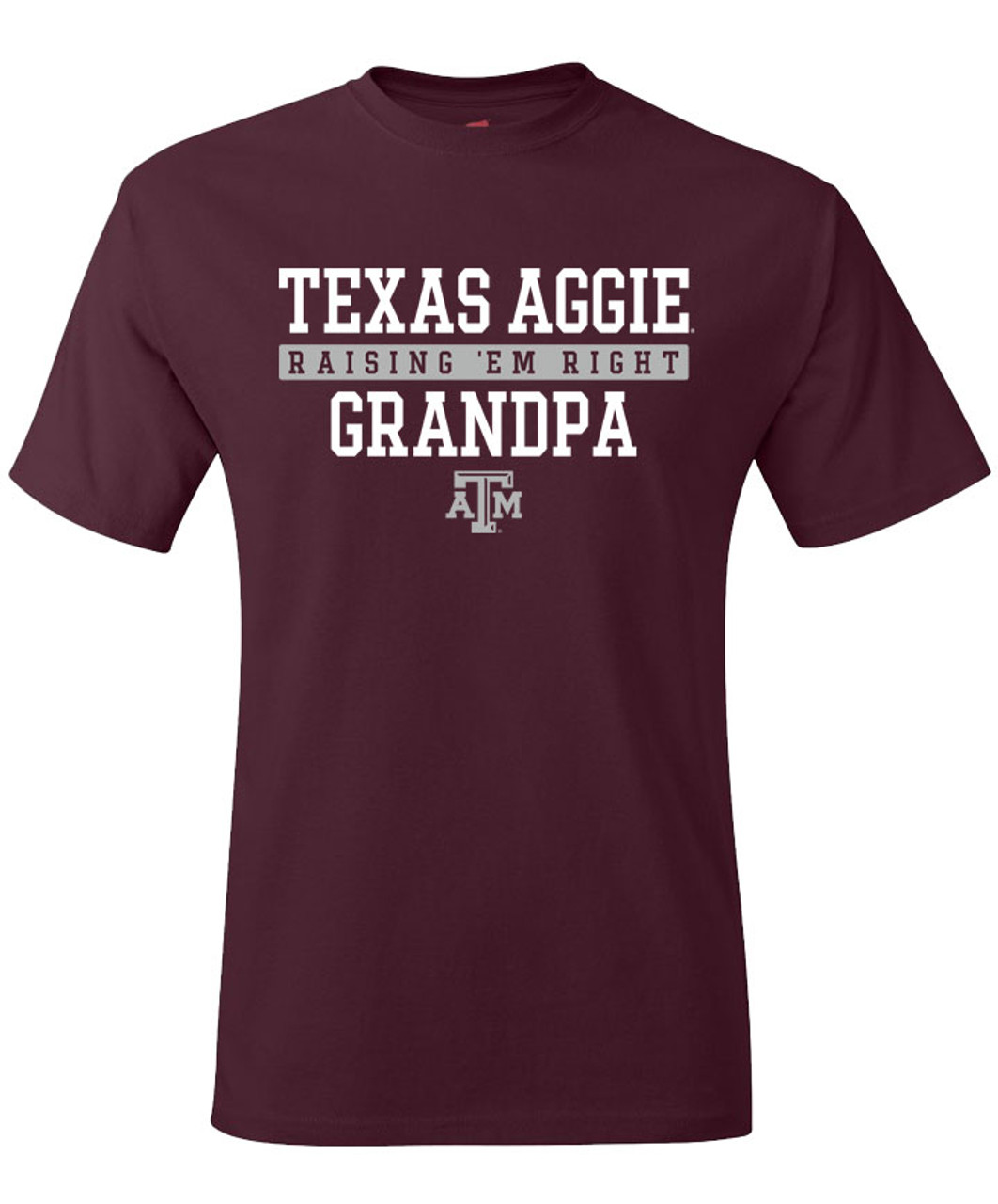 Texas A&M Aggie Grandpa Raisin EM Right Short Sleeve Maroon T-Shirt - The  Warehouse at C.C. Creations