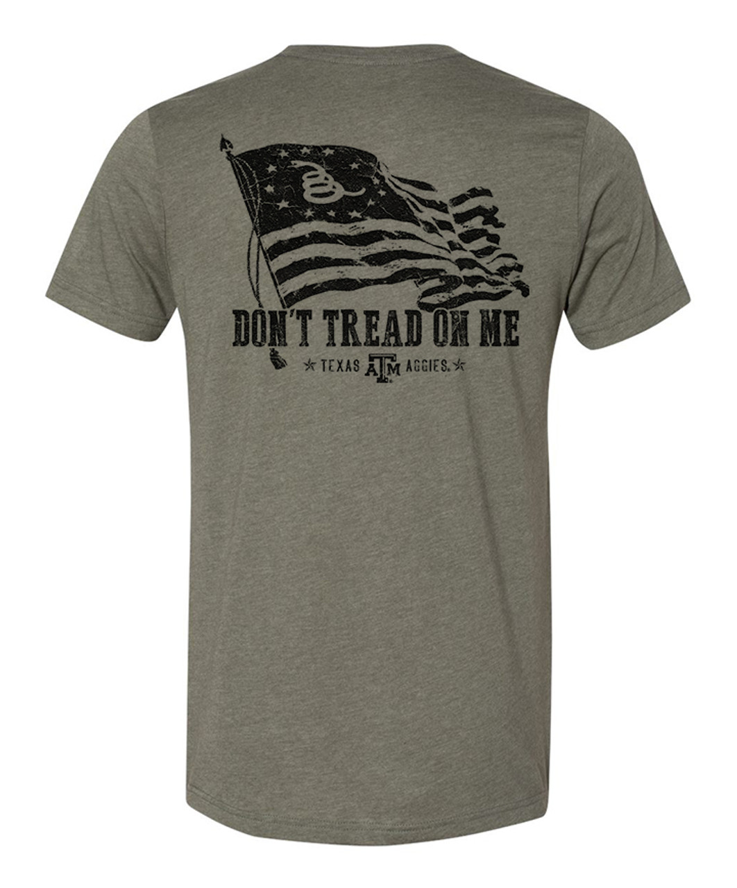 Don't Tread On Me Military Green Short Sleeve T-Shirt - The Warehouse ...