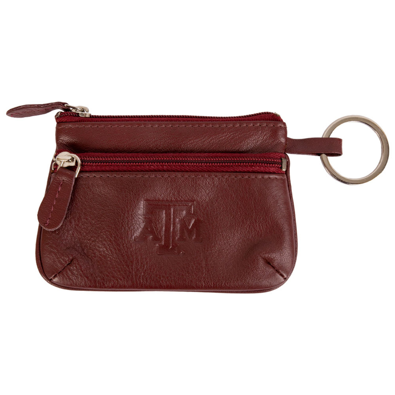 Nappa Leather Coin Case - Maroon