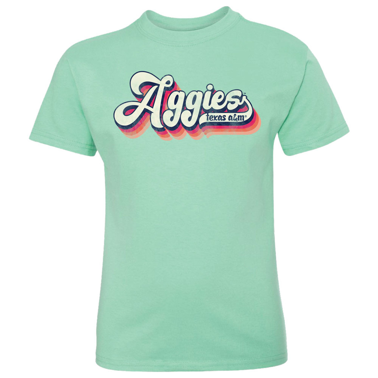 Texas A&M Aggies Youth Retro Swoosh Clean Mint Short Sleeve Tee - The ...