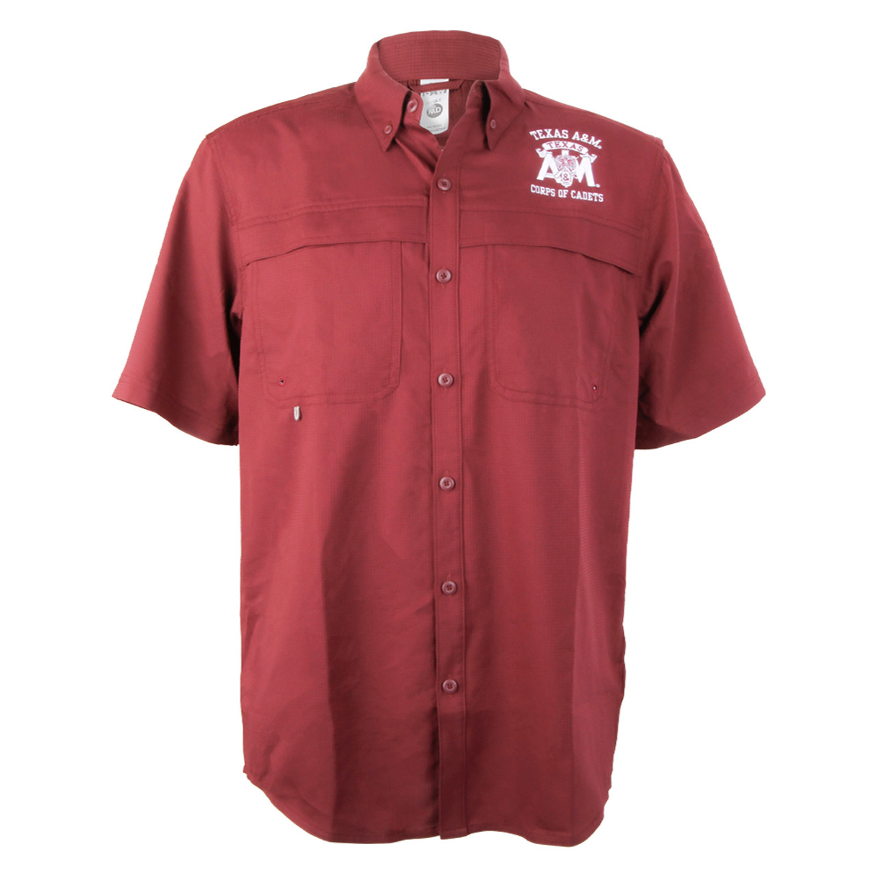Corps Of Cadets Maroon Fishing Shirt - The Warehouse at C.C. Creations