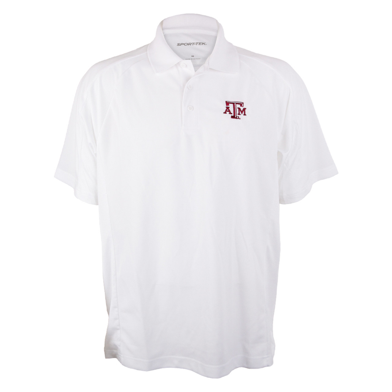 Texas A&M Men's Sport Tek Solid White Polo