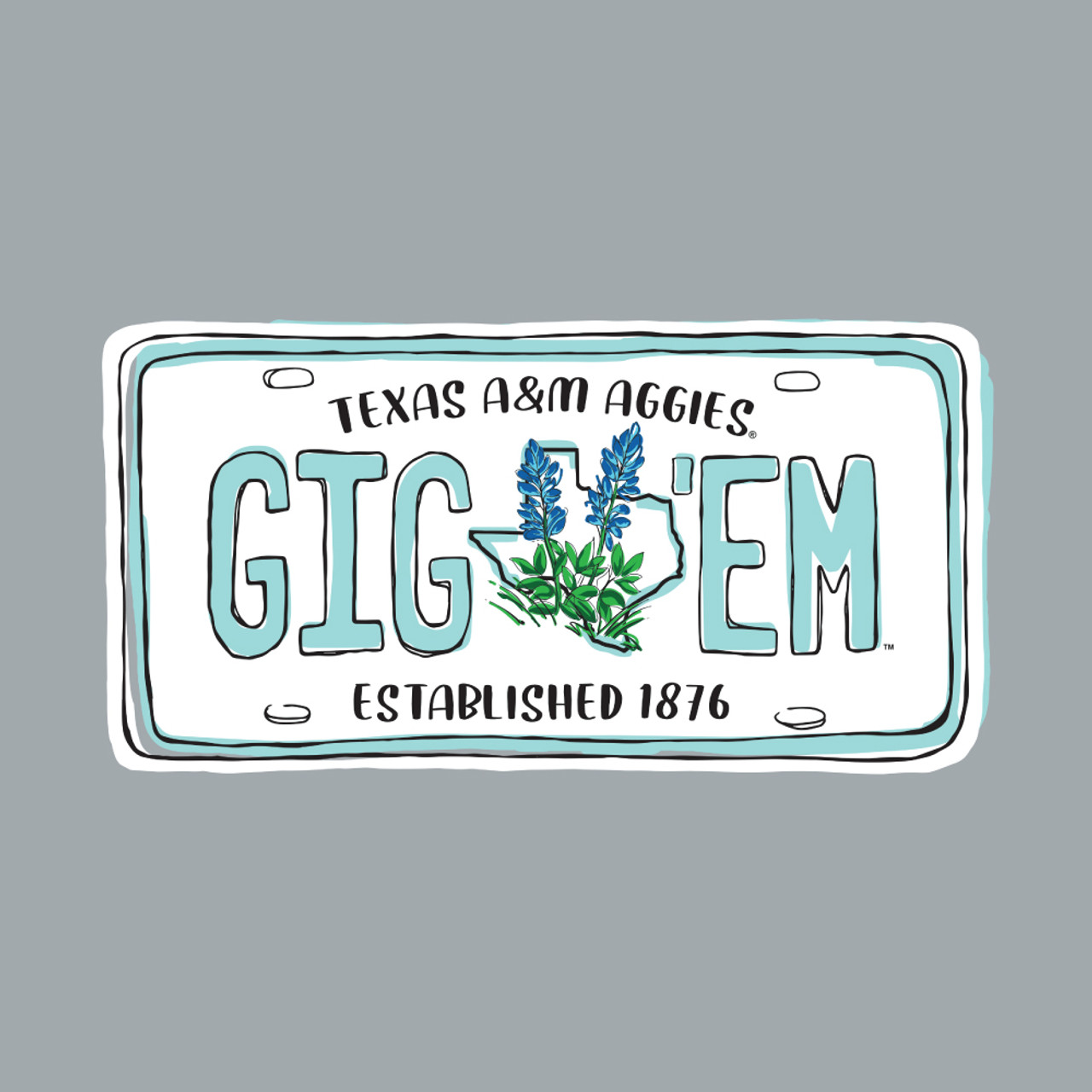 Aggies Gig Em Sticker for Sale by lelahzehr