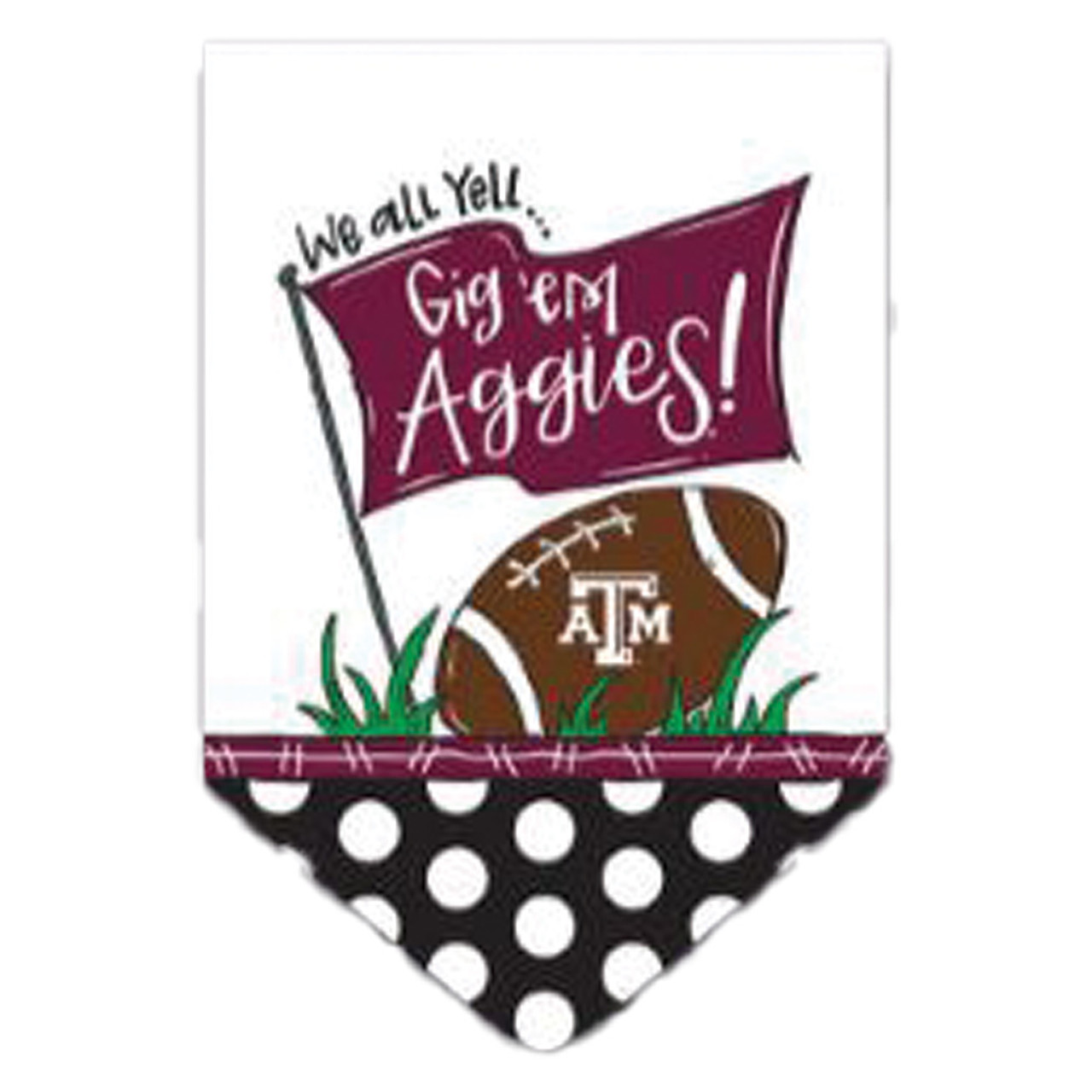 Texas A&M Aggies Team Logo Garden Flag