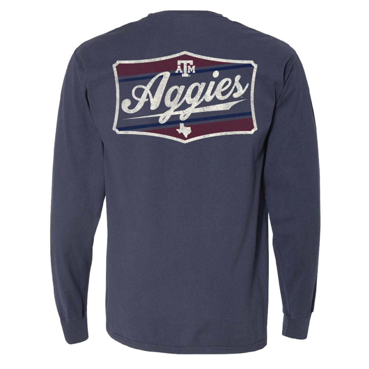 Aggies Badge Long Sleeve - Anchor Slate - The Warehouse at C.C. Creations