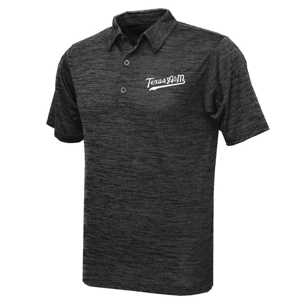 Vintage Script Polo - Black - The Warehouse at C.C. Creations