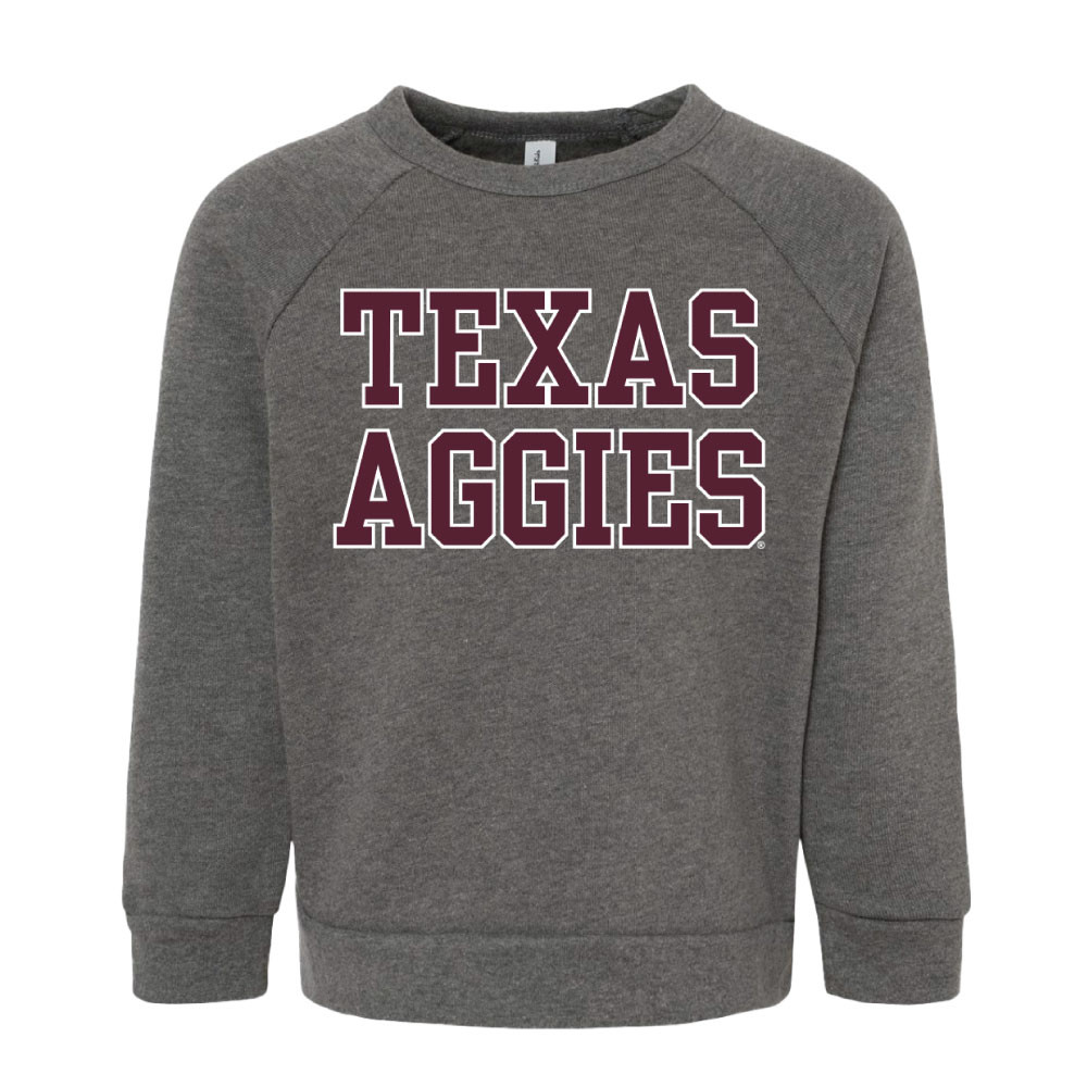 Toddler Texas Aggies Crew - Dark Grey - The Warehouse at C.C.