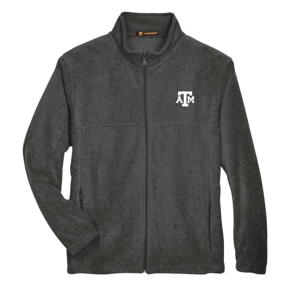 Texas A&M Full Zip Fleece Jacket - Gray - The Warehouse at C.C.