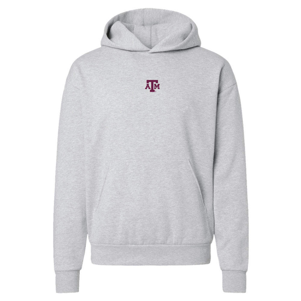 Embroidered Center A&M Logo Hoodie - Gray - The Warehouse at C.C.