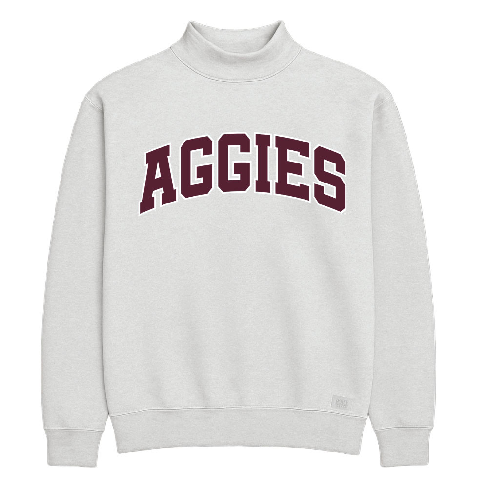 Arch Aggies Oversized Mock Neck - Ash - The Warehouse at C.C.