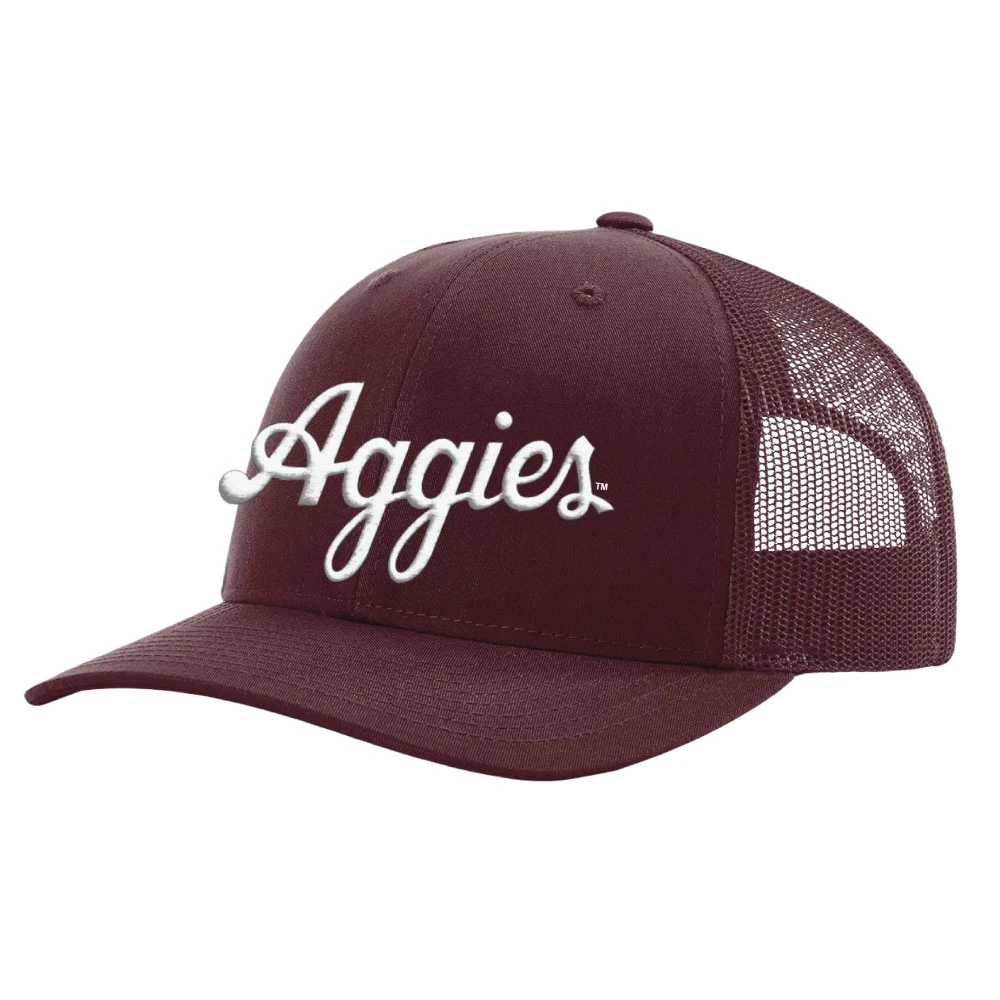 Script Aggies Cap - Maroon - The Warehouse at C.C. Creations
