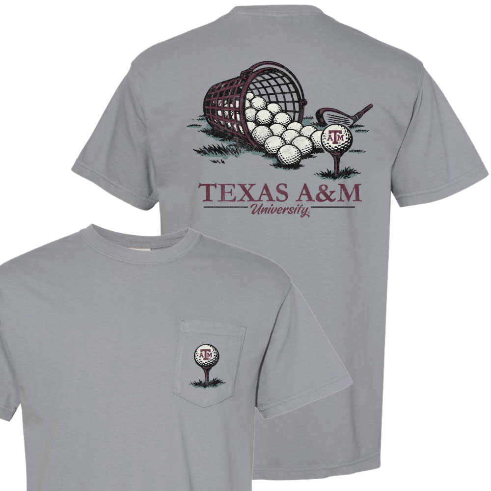Golf Ball Basket Short Sleeve - Gray - The Warehouse at C.C. Creations
