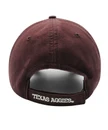 Texas A&M Aggies maroon adjustable hat with raised ATM logo on front and Texas Aggies text on back strap