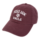 Texas A&M Aggies maroon adjustable cap with Texas A&M Uncle embroidered text and ATM logo