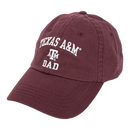 Texas A&M Aggies maroon cap with Texas A&M Dad embroidered text on front