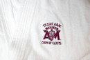 Texas A&M Aggies Corps of Cadets white robe with embroidered Corps logo on chest
