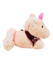 Texas A&M Aggies pink unicorn plush with maroon bandana featuring Texas A&M logo
