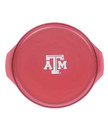 Texas A&M Aggies 15 inch plastic serving tray with maroon design, side handles, and Texas A&M logo in center