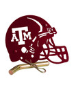 Texas A&M Aggies football helmet hitch cover in maroon with Texas A&M logo and metal hitch attachment