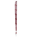 Texas A&M Aggies maroon lanyard with repeating Texas A&M text and metal clip attachment
