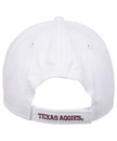 Texas A&M Aggies white dad cap with Texas A&M Dad embroidered text on front