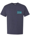 Teal silhouette of a tree line with "TEXAS AGGIES" printed overtop in white.